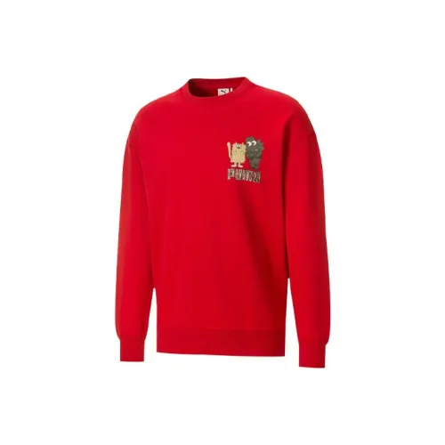 Puma X Michael Lau Graphic Crew Sweater Red