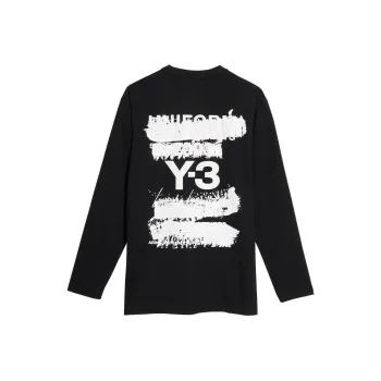 Y 3 Free Shipping With AdiClub Y 3 Graphic Long Sleeve Tee