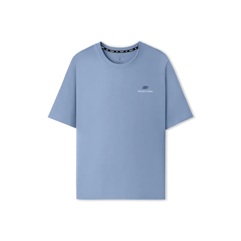 Skechers T Shirt Unisex Slate Denim Blue-0