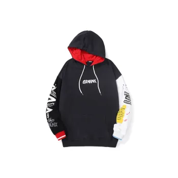 GENANX Hooded Loose Fit Regular Sweatshirt Unisex Navy Blue