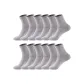 GL4024 Crew Socks, Light Gray, 12 Pack