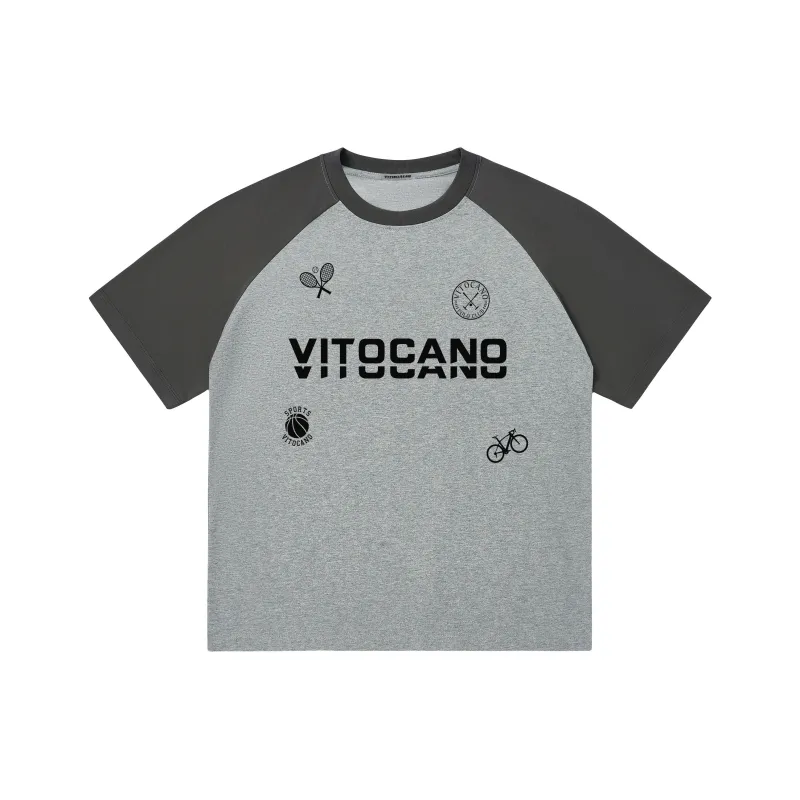 Vitocano T-Shirt Unisex White & Navy Blue-16