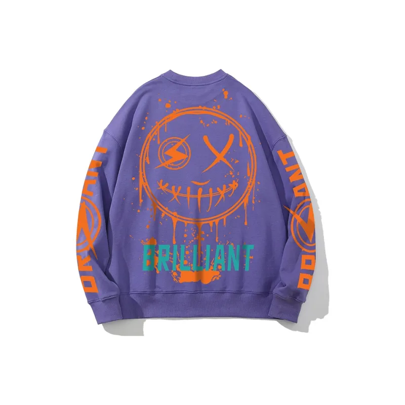 SANSYAS Crew Neck Loose Fit Regular Sweatshirt Unisex-3
