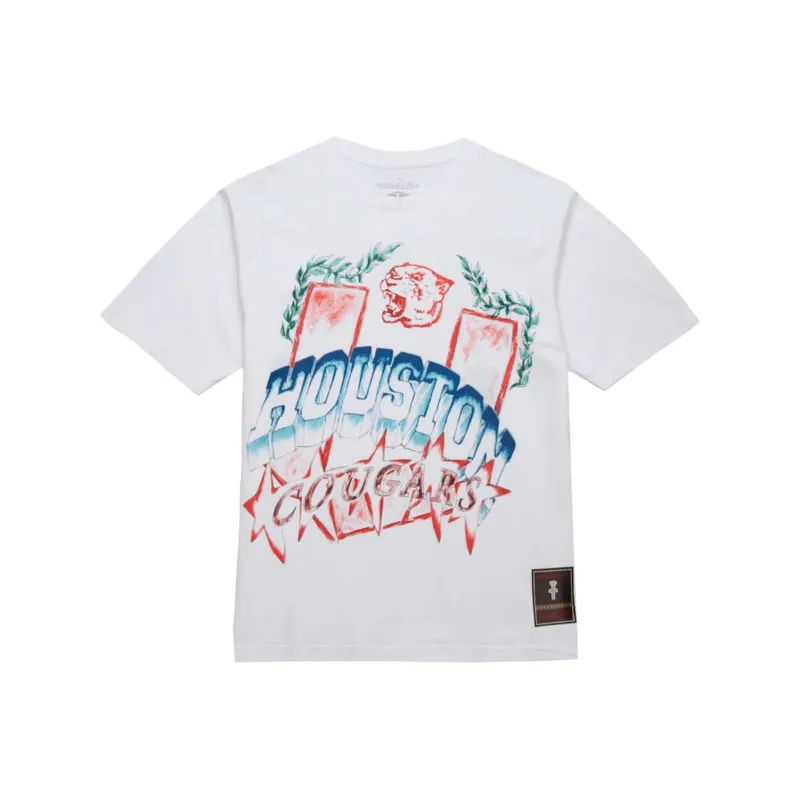 Travis Scott X Mitchell & Ness Houston Cougars Hand Drawn T Shirt-0