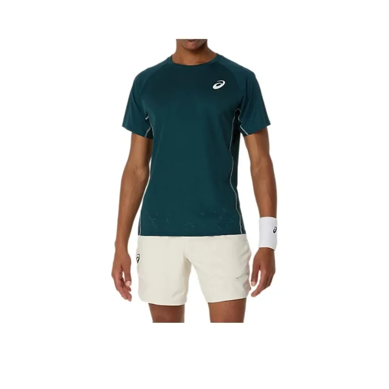 Asics MATCH ACTIBREEZE T Shirt Men's Saxon Green-0