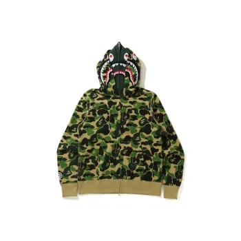 A BATHING APE Big Abc Camo Shark Wide Full Zip Double Hoodie