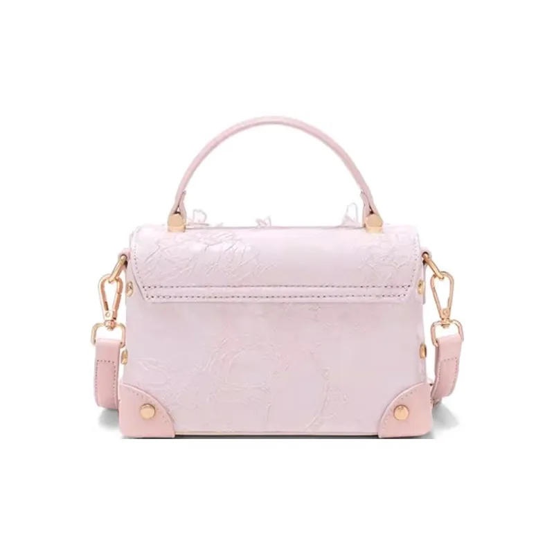 CLEVER& KETCH PU Box Bag Handbags Women's White/Pink-8