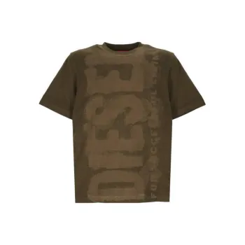 DIESEL Logo Detailed Crewneck T Shirt