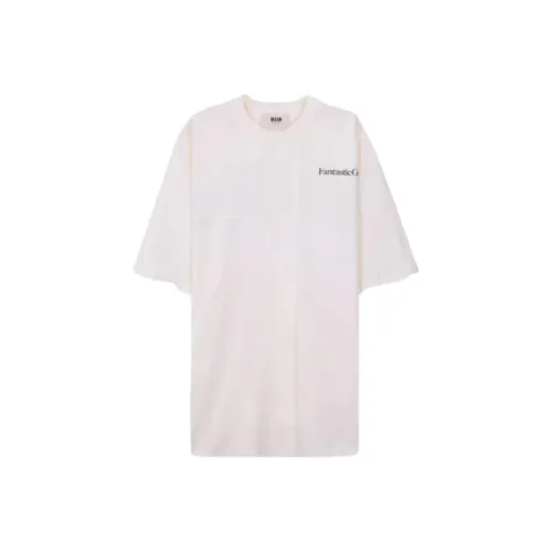 MSGM T-Shirts Men Ecru