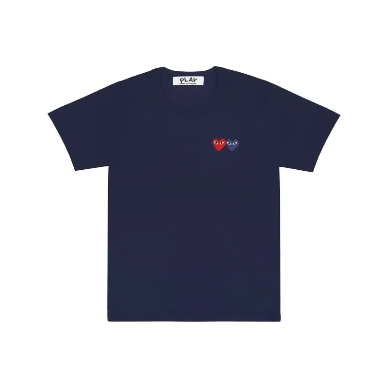 Comme Des Garcons Play Double Hearts T shirt-0