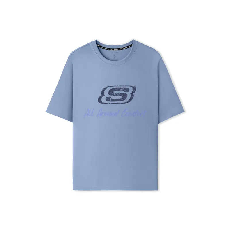 Skechers T-Shirt Unisex Stone-Ground Blue-0
