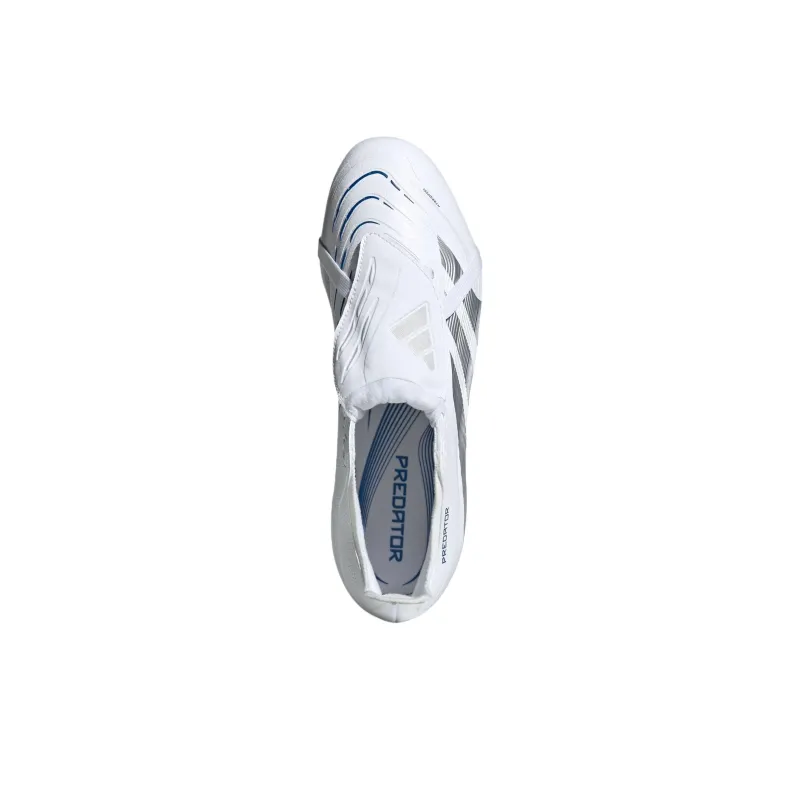Adidas Predator League Fold Over Tongue FG/MG Cloud White Silver Metallic Bright Royal-3