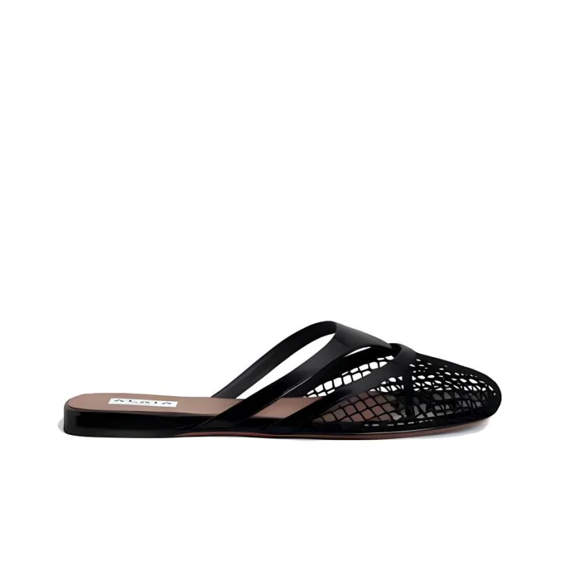 Alaia Slip Resistant Wrap toe Slippers Women's Black-1