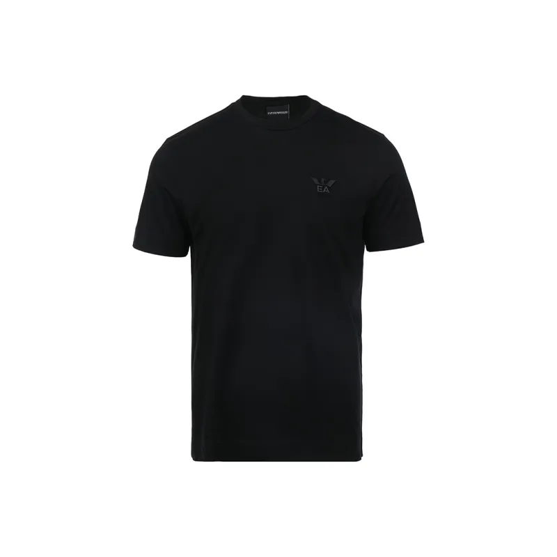 EMPORIO ARMANI Logo Embroidered Crewneck T Shirt-0