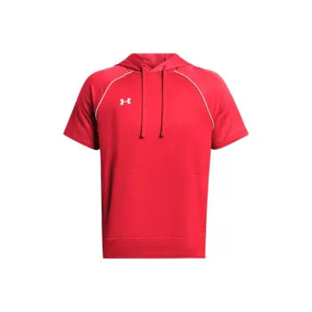 Under Armour Command Warm-Up Short Sleeve Hoodie T-Shirt Men's Red