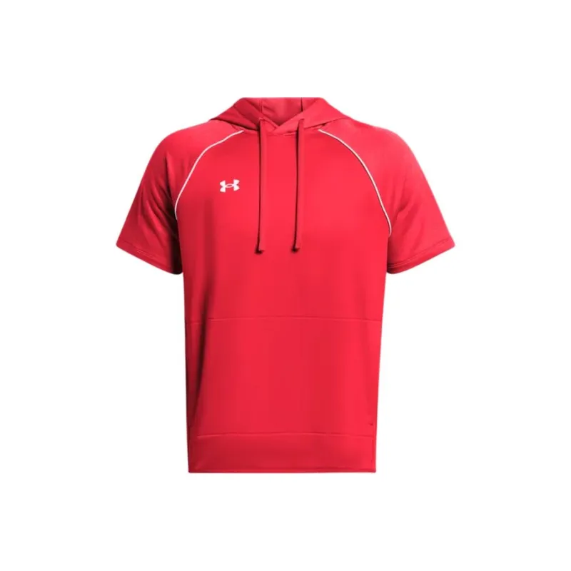 Under Armour Command Warm-Up Short Sleeve Hoodie T-Shirt Men's Red-0
