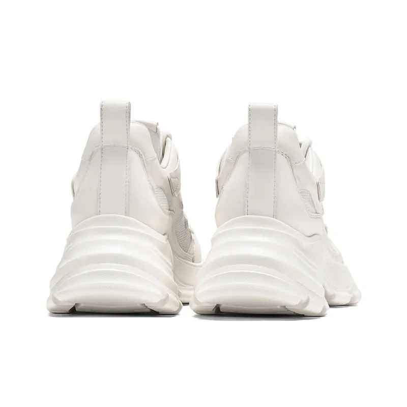 GG CC Casual White Sneakers Anti Slip And Wear Resistant Lightweight Low Top Chunky Sneakers Women's White-3