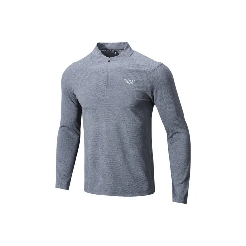 Muscle Dog T-Shirt Men's Dark Heather Gray