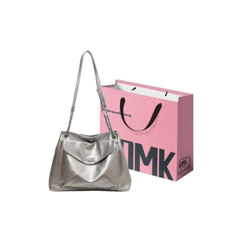 NOMK PU Shoulder Bag Handbag Crossbody Bag Women's Black/Pink/Silver/White/Green/Brown-9