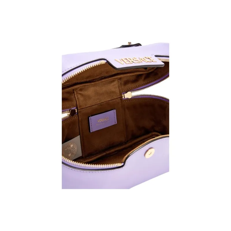 FANSIZHE Leather One Shoulder Handbags Women's Purple-3
