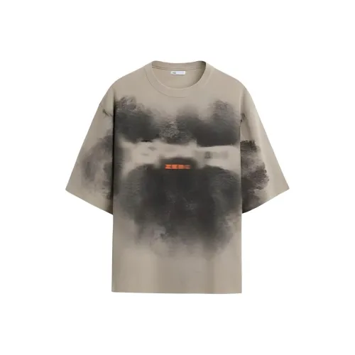 ZARA T Shirts Men Light Green