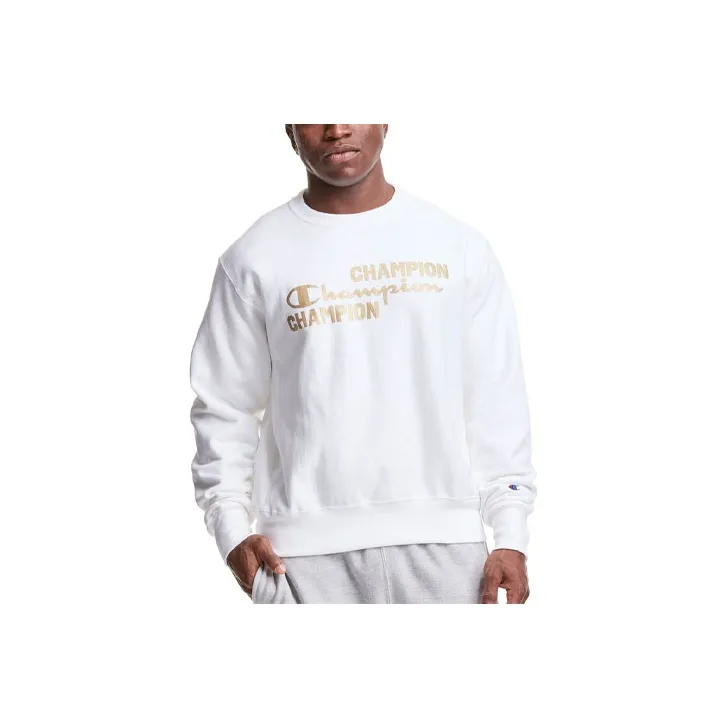 Champion Crew Neck Regular Sweatshirt Unisex White-0