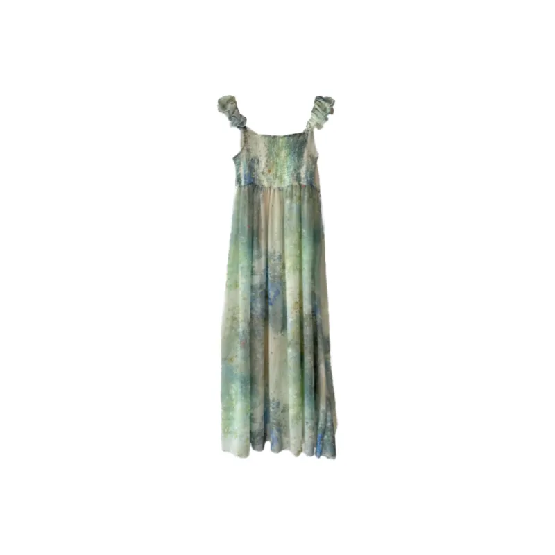 PAIN OR PLEASURE Slip Dress Women's Green-1