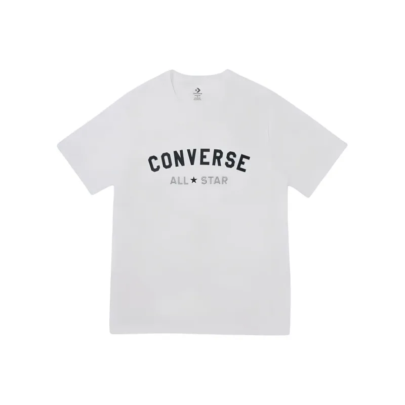 Converse Go-to All Star Logo Tee Branco T-Shirt Unisex White-0