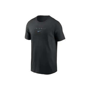 Nike MLB Collaboration Miami Marlins Large Back Stack T Shirt Miami Marlins Men's Black