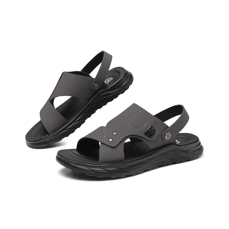 Strongman Beach Sandals Men Black/Gray-8