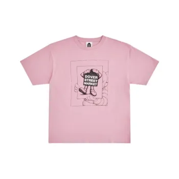 KAWS Dover Street Market Co-brand T-Shirts Unisex Light Purple