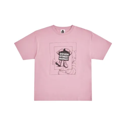 KAWS Dover Street Market Co-brand T-Shirts Unisex Light Purple