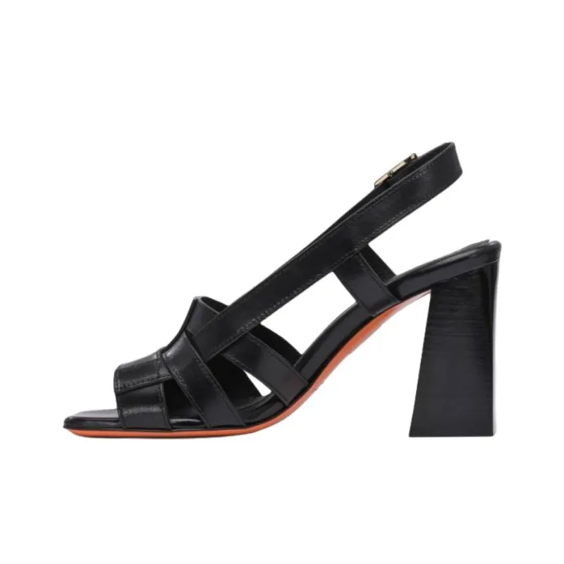 Santoni One Strap Sandals Women's Black-2