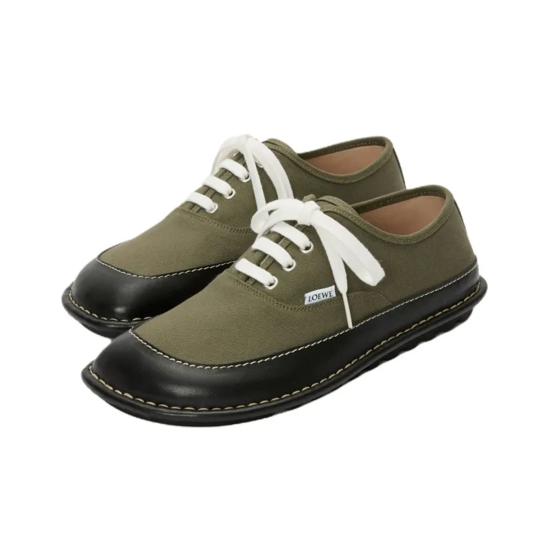 LOEWE Bay Low Top Casual Shoes Men's Green-2