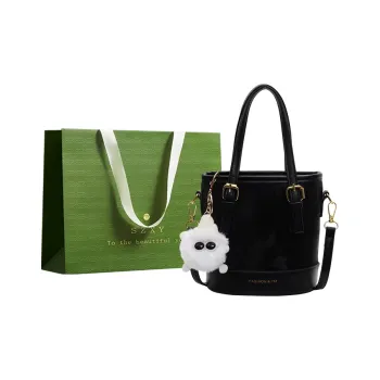 Three Ducklings PU Handbag Shoulder Bag Crossbody Bag Women's Black/Pink/Coffee/Silver/Ecru