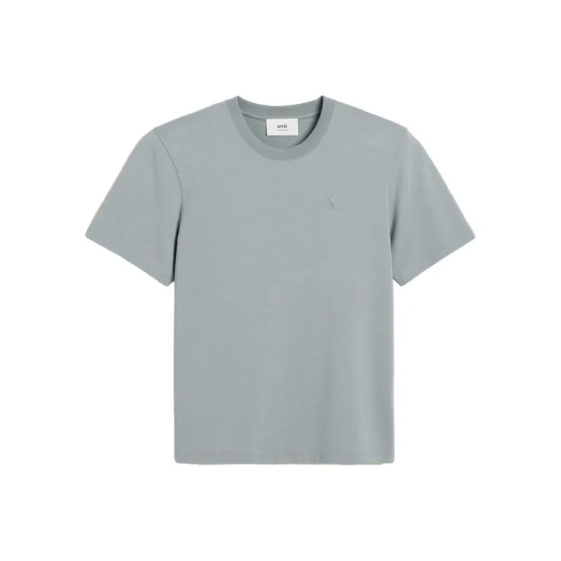 AMIPARIS Logo debossed Organic cotton T shirt-0