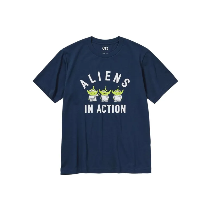 UNIQLO T Shirt Unisex Navy Blue-0