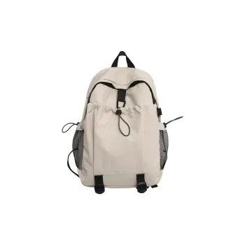 GEERDUN Nylon Backpack Unisex Ecru/Black/Burgundy/Orange