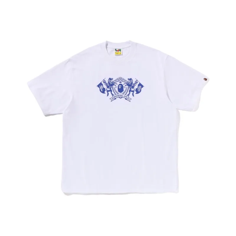A BATHING APE College Logo Relaxed Fit Tee-0