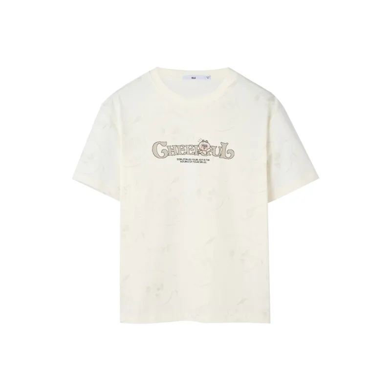 HLA T-Shirt Men's Raw White Pattern-0