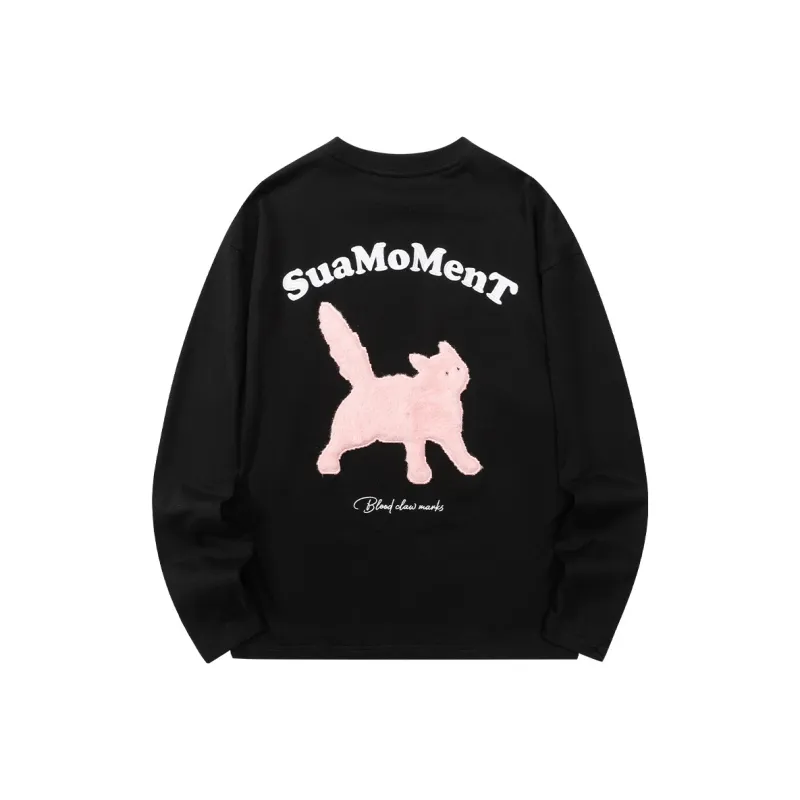 Suamoment T Shirt Spring And Summer Cute Cartoon Casual Loose Fit Long Sleeved T Shirt Unisex-7