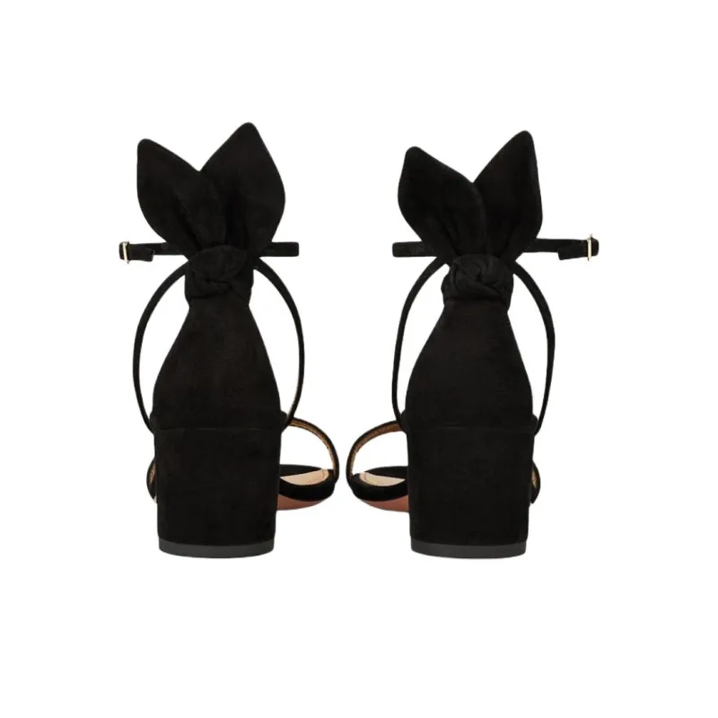 AQUAZZURA One Strap Sandals 5cm Women's Black-3