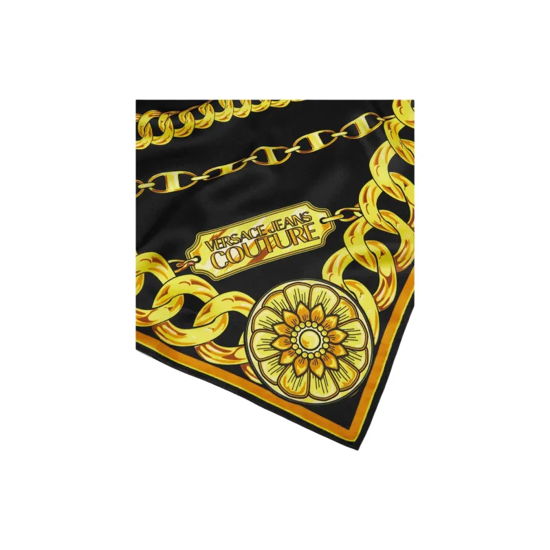VERSACE JEANS COUTURE Chain Couture print Silk Scarf-1