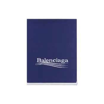 Balenciaga Cotton, Viscose Knit Scarves Unisex Blue