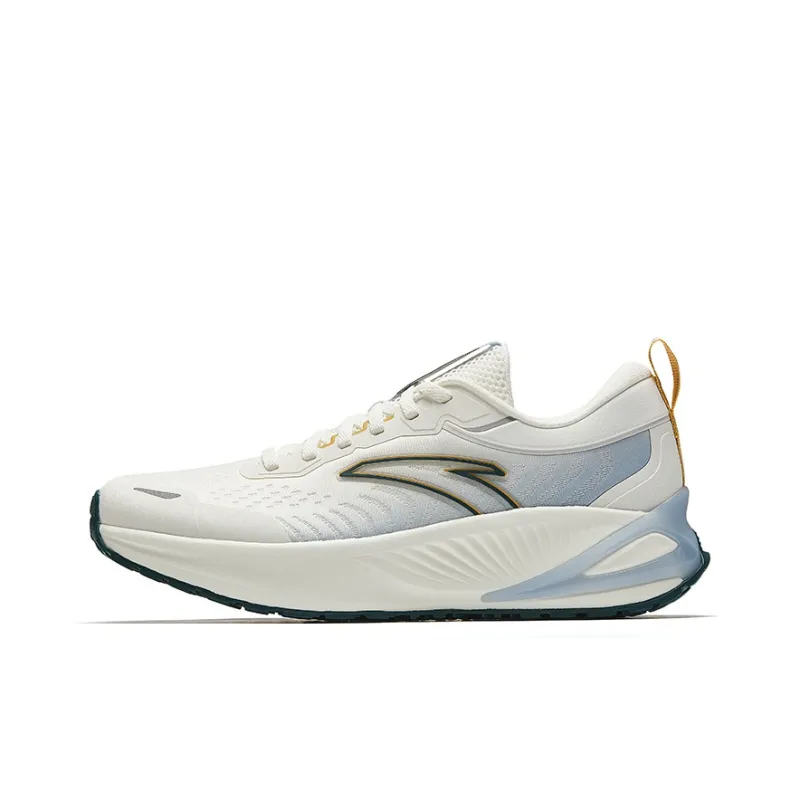 Anta Anti Slip Wear Resistant Low Top Casual Running Shoes Women's White Blue-0