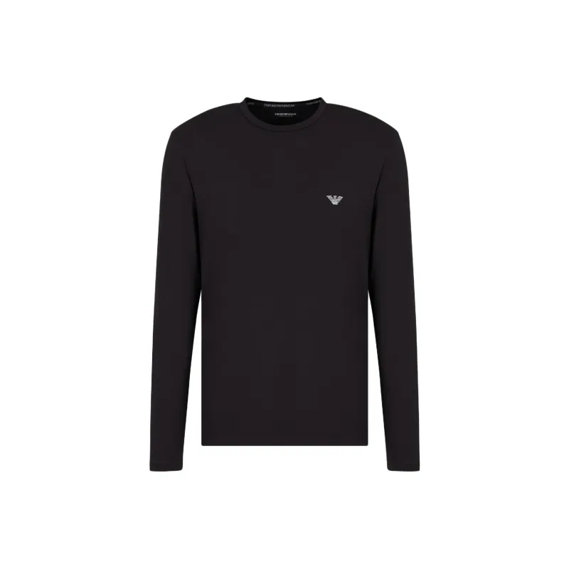 EMPORIO ARMANI Fitted Loungewear Top In Cosy Modal-0
