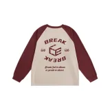 Icebreaker Milk Silk Apricot & Red Long-Sleeved