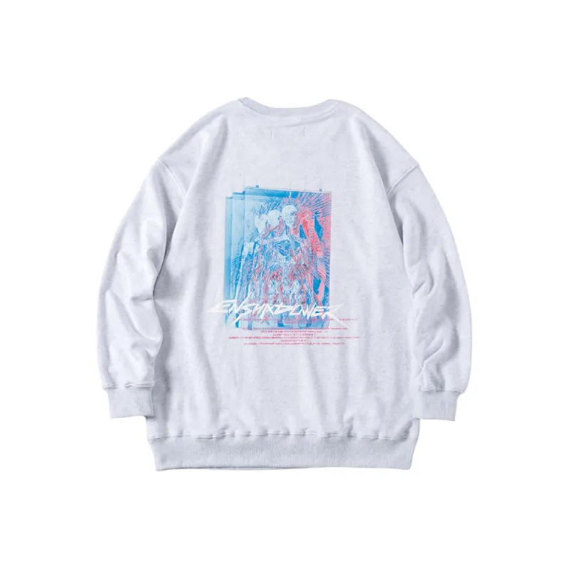 ENSHADOWER Crew Neck Loose Fit Regular Sweatshirt Unisex Gray-0