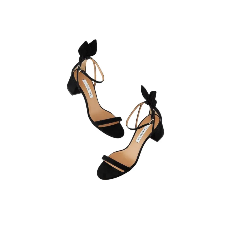 AQUAZZURA One Strap Sandals 5cm Women's Black-2