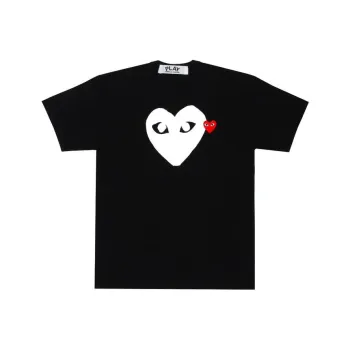 CDG Play T Shirts Unisex Black